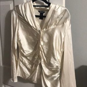 Cream silk blouse